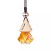 Car Perfume Pendant: Long-lasting Light Fragrance Essential Oil with Hanging Glass Bottle and Wooden Lid