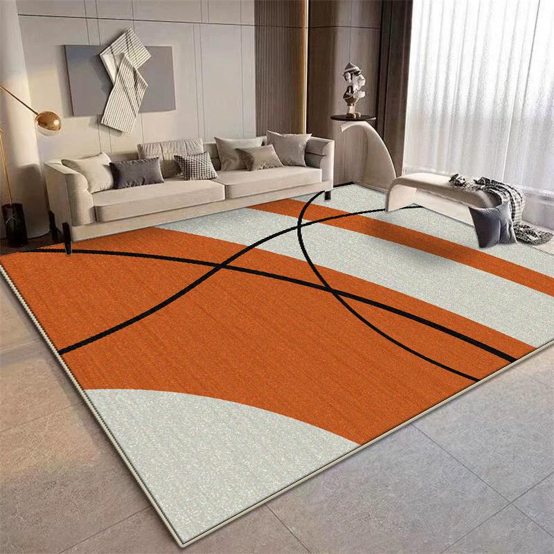 Geometric Orange Large Carpets for Living Room Light Luxury Home Sofa Soft Rug 200x300 Decoration Bedroom Children Non-slip Mat