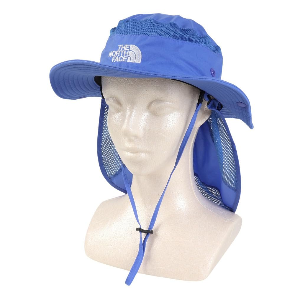 The North Face Sun Shield UV Removable Chin Solar KS Kids' Hat, Water-Repellent, Protection, Strap, Blue,