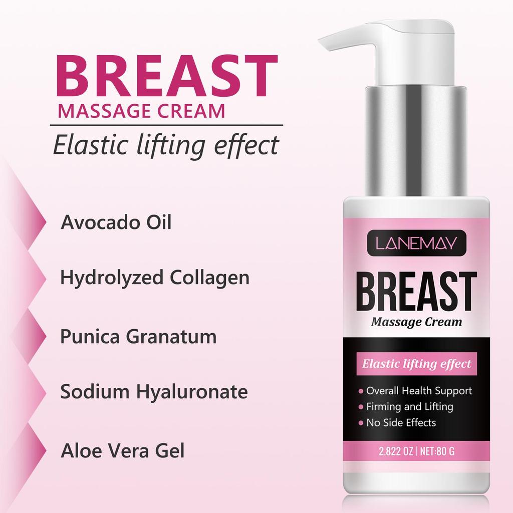 Breast Massage Cream-Firming & Lifting Breast Enhancer, Overall Health Support-Anti Aging Formula-No Side Effects, 80ml