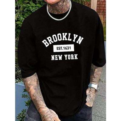Europäische Größen Herren Sommer Lässiges gemustertes T-Shirt, Bequem mit kurzen Ärmeln für den täglichen Gebrauch