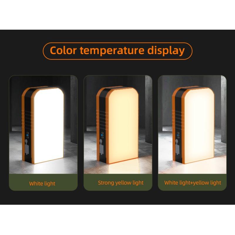 1000LM Faltbare LED Campinglampe, Solar-/USB-wiederaufladbar - Powerbank, Wasserdicht, Haken für Außenarbeiten, Notfall, Nachtfischen