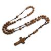Catholic Rosary Bead with Cross Wood Beads Christening Favor for Confirmation