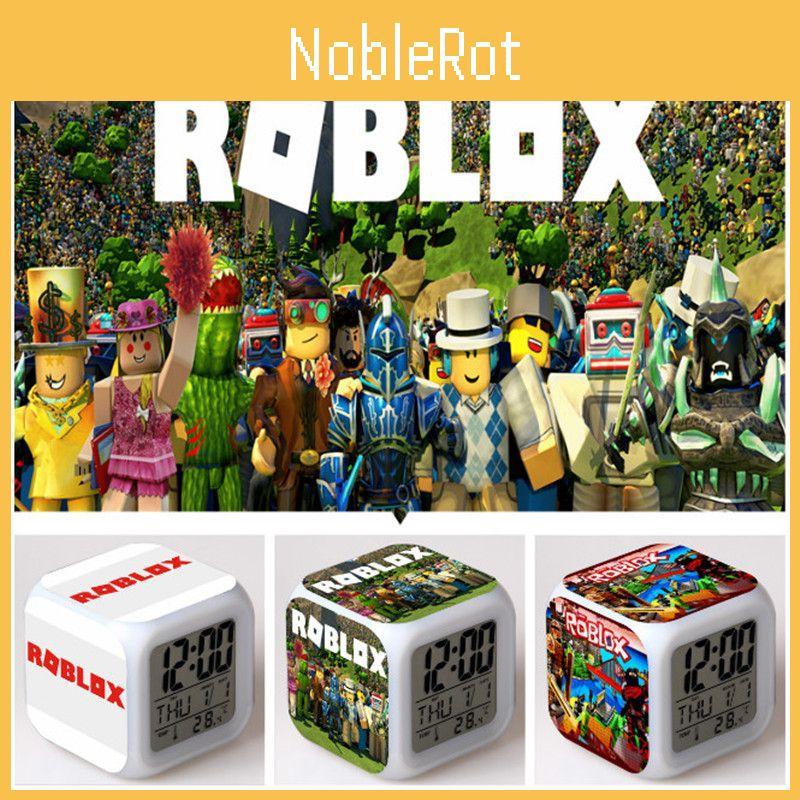 Alarm Printing Roblox Glowing Led Color Change Digital Colorful Luminous Clock