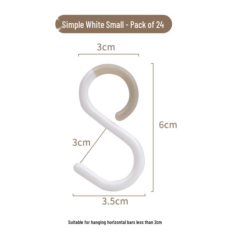 S-Shaped Anti-Scratch Hook for Kitchen/Bathroom Door - Multi-use for Keys, Wardrobe, Large S-Hook