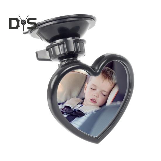 Универсальное автомобильное зеркало заднего вида в форме сердца для детей, широкоугольное выпуклое зеркало для задних пассажиров, устойчивое крепление для зеркала заднего вида B