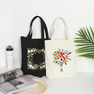 Carrying Bag Flower Pattern Sewing Needlepoint Kits Cross Stitch Cloth Threads Tools Embroidery Kit