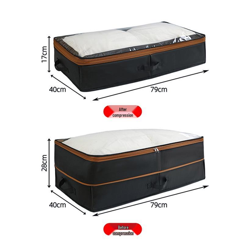 Двухъярусный вместительный прозрачный органайзер для хранения под кроватью для одежды и одеял