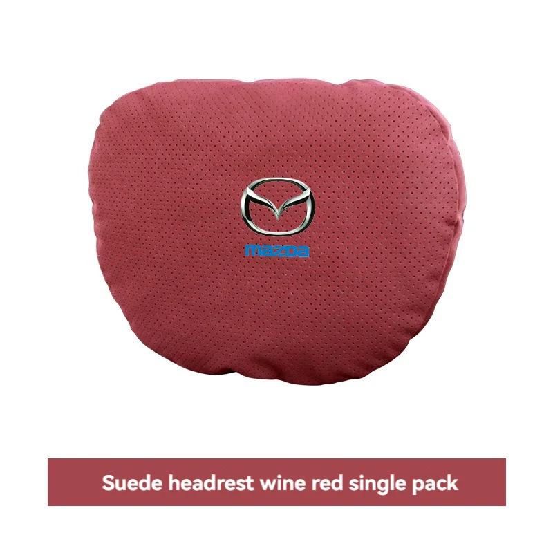 Suede Seat Headrest Neck Pillow Soft Comfort Cushion Lumbar Support For Mazda CX-3 CX-4 CX-5 CX-7 CX-9 Mazda 3 Axela 6 Gh Car