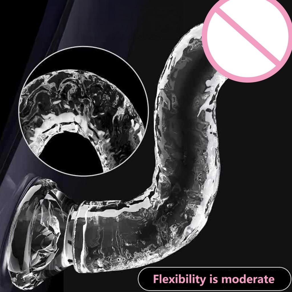 Realistic Jelly Shaped Masturbation Rods Made Of Food Grade Transparent Silicone For Adult Pleasure