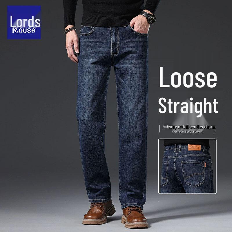 LOTTUS Men's Slim Fit Straight Leg Stretch Jeans