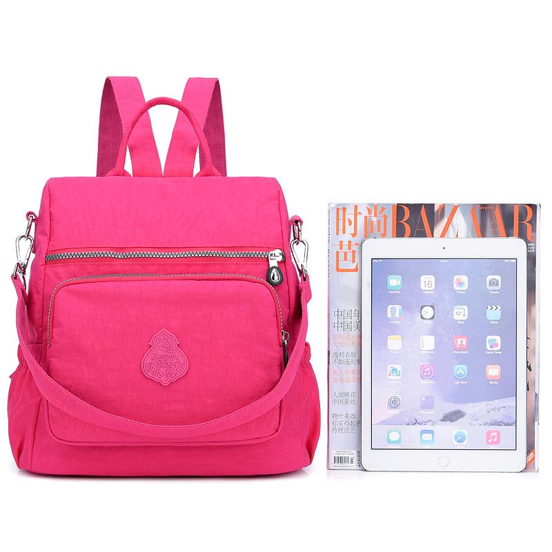 Women's Handbag and Backpack Nylon Backpack Travel Backpack Women Female Handbags Outdoor Bags Portable Washed One Shoulder Anti-theft 8661#