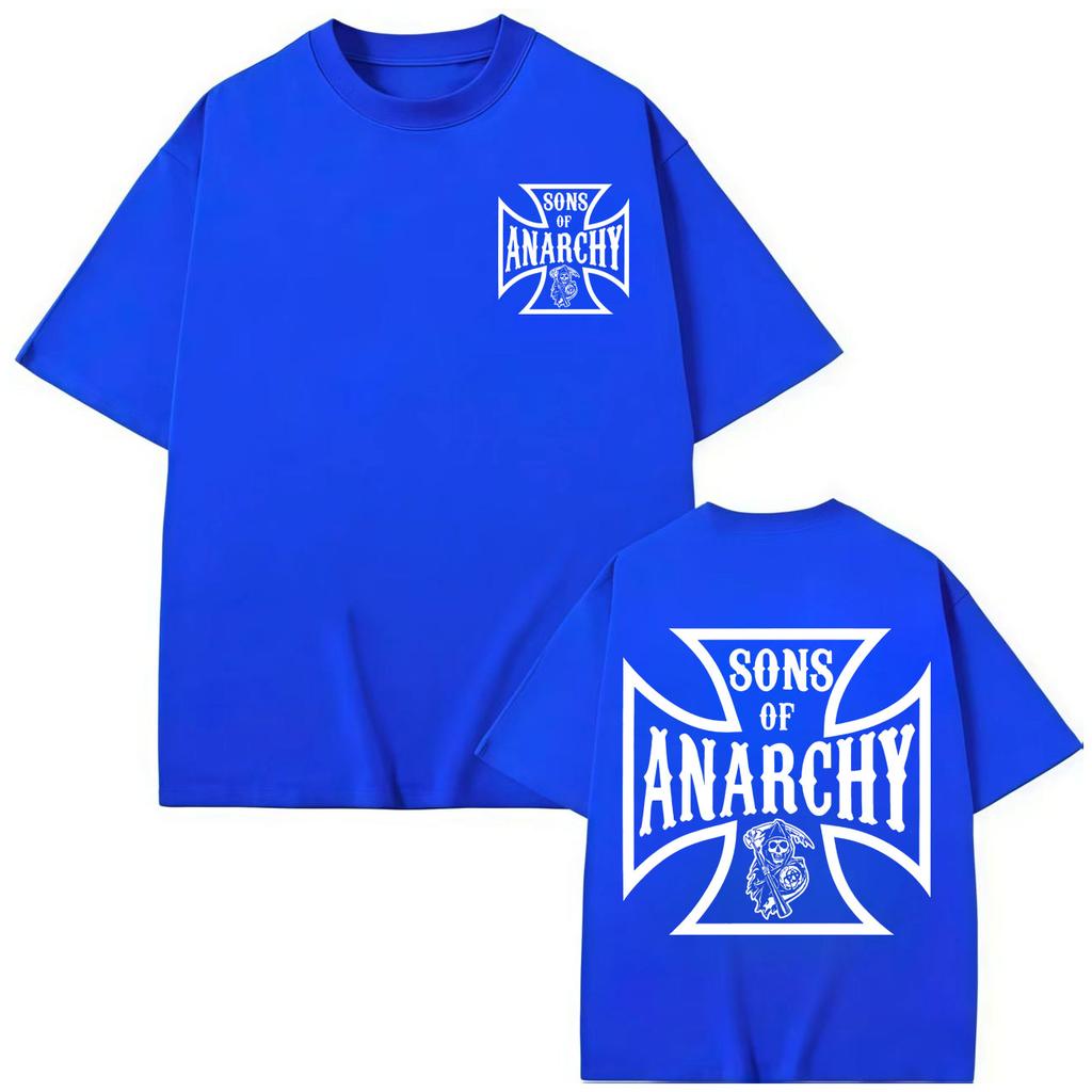 Sons of Anarchy Double Sided Graphic T Shirts High Quality Fashion Short Sleeve T-shirts Men Women Loose Cotton T-shirt