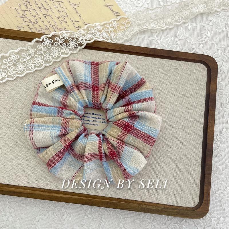 Scrunchie Multi Styles Floral Plaid Soft Fabric Minimalist Versatile Women Hair Tie Hair Accessories