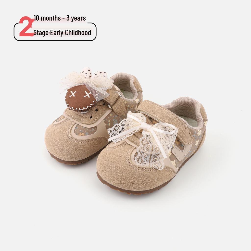 Girls' Soft Sole Sports Shoes with Velcro - Spring New Arrivals, Ideal for Running and Princess Style.