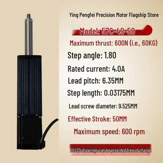 Electric Telescopic Linear Actuator Motor: Micro Screw Stepper for Pneumatic Cylinder Replacement