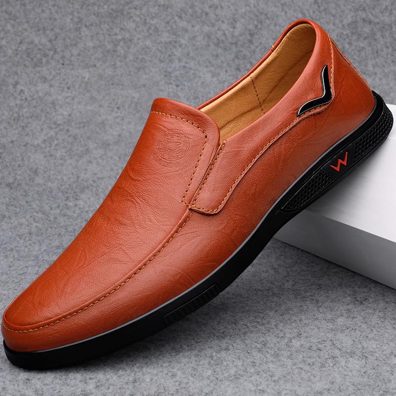 Chaussures en cuir Leak automne semelle souple nouvelles chaussures chaussures décontractées chaussures habillées business