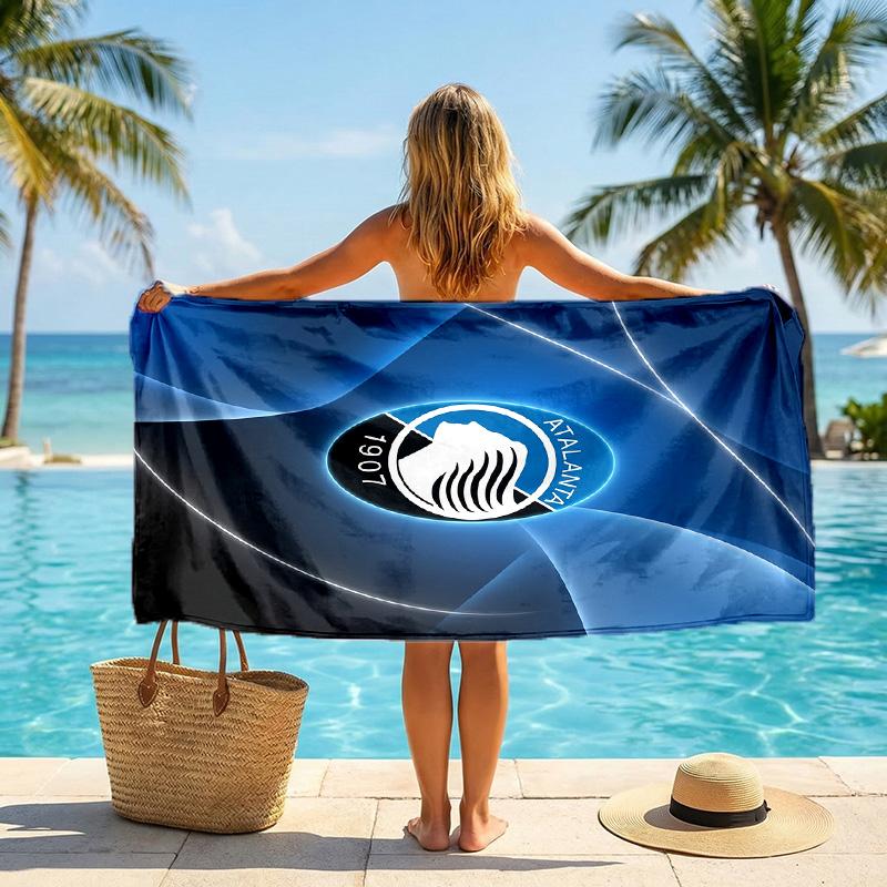 Asciugamano da Spiaggia Asciugatura Rapida in Microfibra Assorbente Portatile da Viaggio per Nuoto Atalanta FC