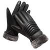 Gloves Winter Men's Fleece Warm Gloves Outdoor Riding Motorcycle PU Touch Screen Cotton Gloves
