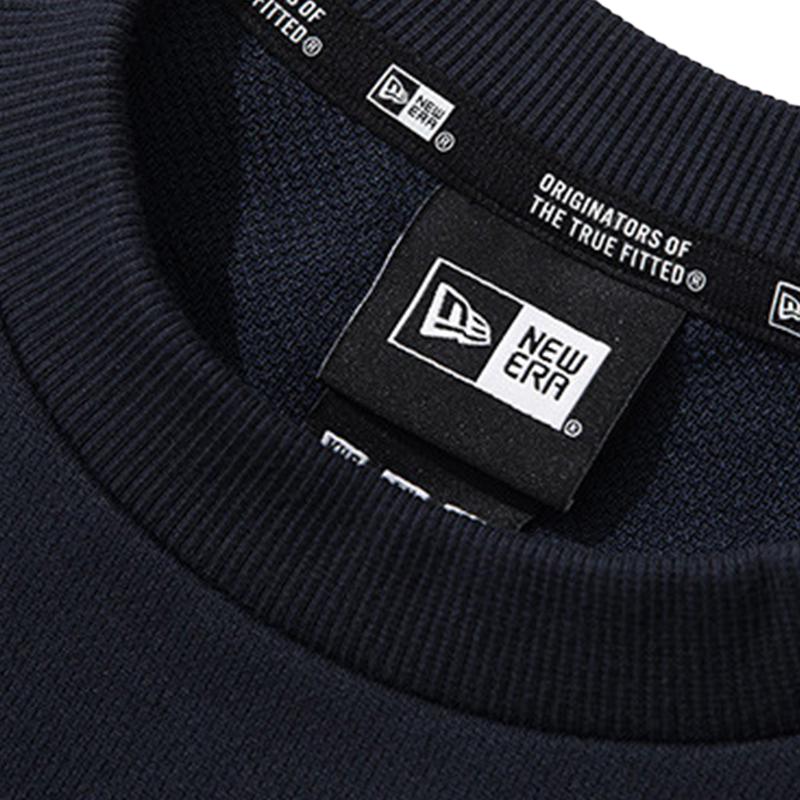 New Era Felpa Girocollo Manica Lunga Casual con Logo MLB New York Yankees FW23 Unisex Blu Navy 12715372