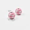 20pcs 16mm Natural Wood Buffalo Plaid Round Beads Wooden Tartan Pattern Loose Spacer Ball Beads for DIY Bracelet Necklace