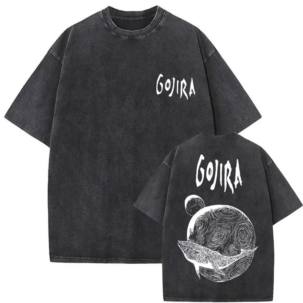 Prané Vintage Kovové Rocková Kapela Gojira Tričko Z Marsu Na Sirius Trička Pánské Dámské Gotické Punkové Oversized Trička Streetwear