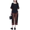 2023 Plus Size Korean Style Casual Two-Piece Set: Loose Mid-Sleeve Top and Seven-Point Pants