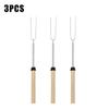 Telescoping Campfire Forks 32 Inch Stainless Steel BBQ Grill Skewer Marshmallow Roasting Sticks for Picnic Smores Cooking