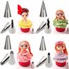 Dolls Dress Korean Bobbi Ruffle Icing Piping Tips Stainless (7 Pcs Lot)