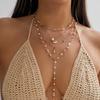 Boho Multilayer Starfish Shell Seahorse Pendant Long Necklace For Women Imitation Pearl Beaded Choker Beach Party Jewelry Gifts