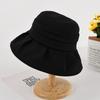 Bucket Hat Women'S Spring And Summer Sun Protection Sun Hat Pleated Small Brim Sun Hat Outdoor Travel Small Fresh Foldable