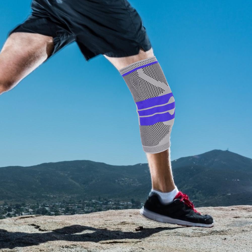 Summer Unisex Thin Ball Games Sports Kneecap Cycling Fitness Patella Protective Gear dark blue