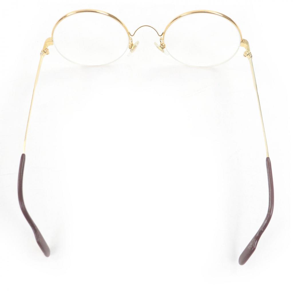 Very Good Cartier Glasses Trinity Half-Rim Round Frame Gold Used