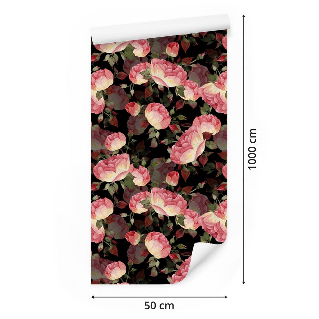 Roses wallpaper for living room and bedroom 50x1000