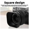Metal Square Lens Hood for Fuji film XC 35mm F2&XF 23mm / 35mm F2 R WR Lens on XPro3 XT4 XT3 XT30 XT20