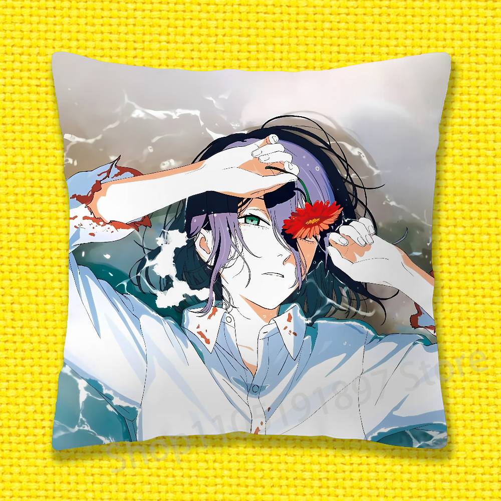 C-Chainsaw Man Reze Arc Throw Pillow Case For 55x55cm 40x40cm 45x45cm 50x50cm 30x30cm Square Office Pillowship Cover