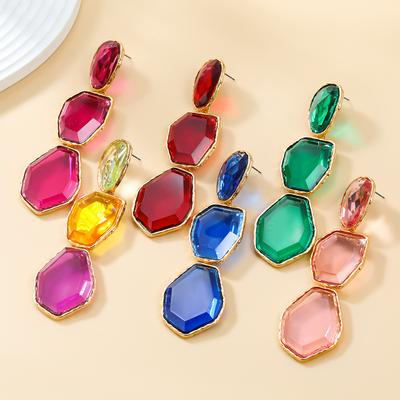 Irregular Drop Earrings for Women Geometry Resin Dangle Earring Jewelry Accessories