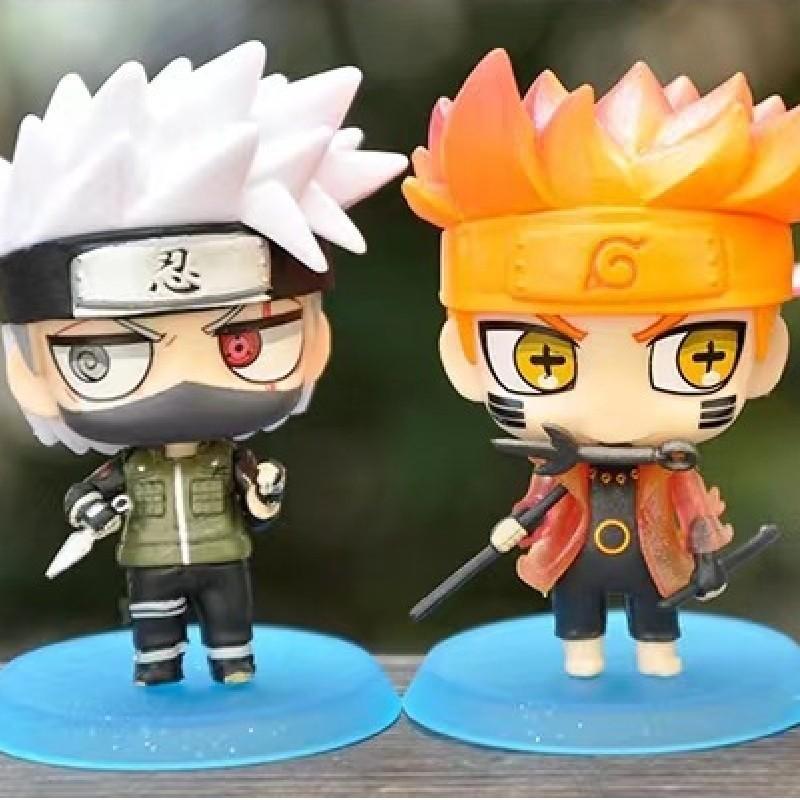 Naruto Animation 6 Pcs Toy Doll Version Cartoon Characters Car Cake Decoration