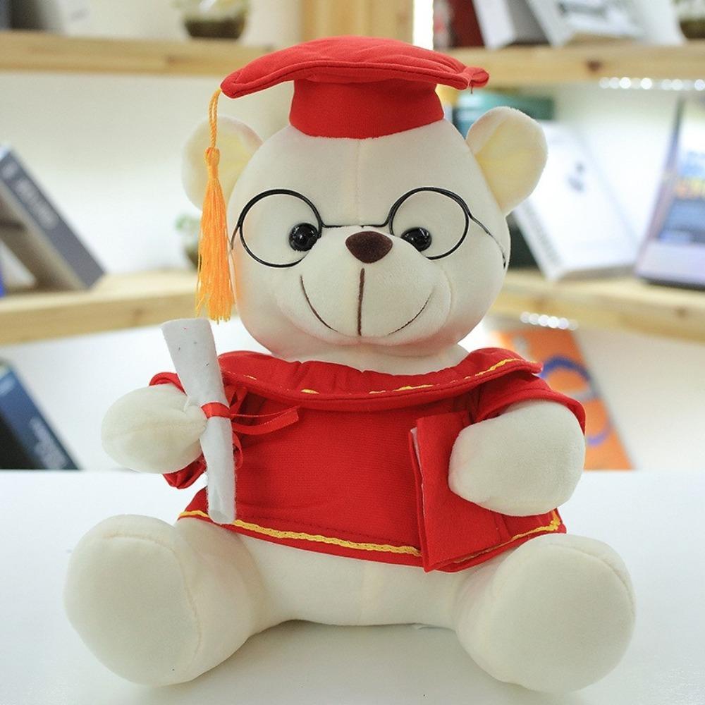 New Soft Cute18/23Cm Doctor Bear Plush Toy Glasses Bear Cartoon Lovely Bear Stuffed Plush Toy Kindergarten High Quality Gift