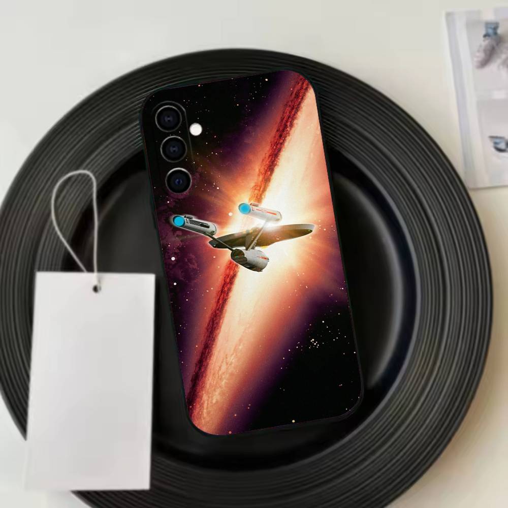 Trek Space Theme  Phone Case Black Silicone Soft For Samsung Galaxy A73,A72,A71,A70,A53,A52,A51 Samsung a41