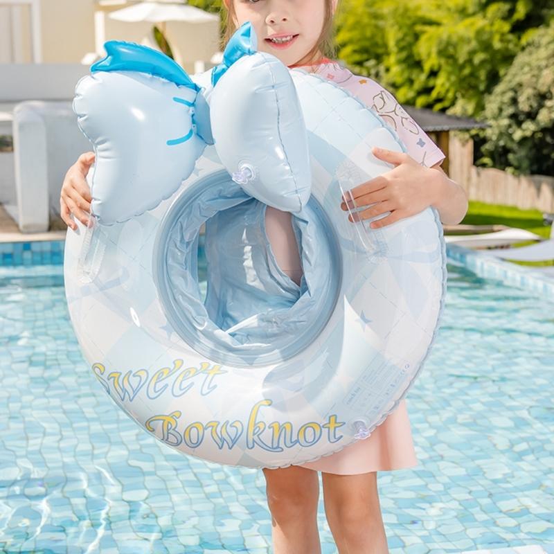Inflatable Pool Float Bowknot Swimming Hoop Swimming Pool Float Rings Bowknot Swimming Rings Toy Inflatable Float Rings