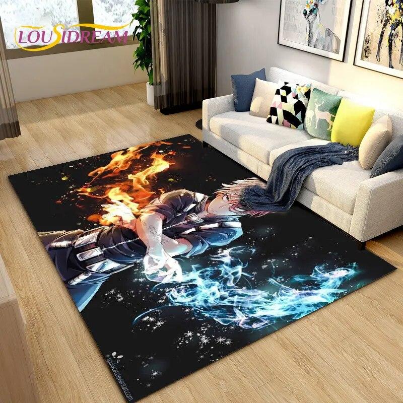 My Hero Academia, Japan Anime Area Rug,Carpets Rug for Living Room Bedroom Sofa Doormat Decoration,Kids Play Non-slip Floor Mat