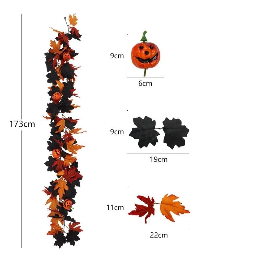 Silk Halloween Leaf Vines Realistic Artificial Hanging Vine Garland  Table Decoration