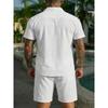 Men Casual Summer Short Sleeve Shirt And Shorts Beach Vacation Set