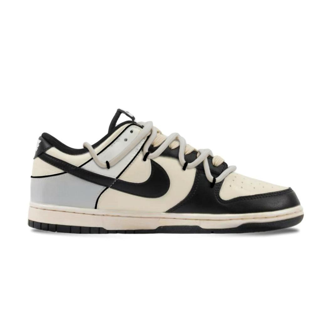 Nike Dunk Abrasion Resistant Low Top Skateboard Shoes Unisex Black White DD1391-100(Team379-)