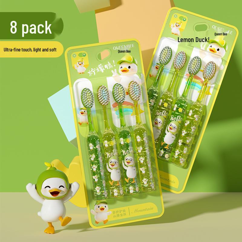 Crystal Children s Toothbrush with Soft Bristles for Ages 3-12 - Cute Giant Roman Column Design