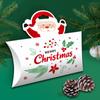 5PCS Merry Christmas Pillow Paper Box Handheld Portable Snack Candy Boxes Bags Santa Claus Small Christmas Gift Bag