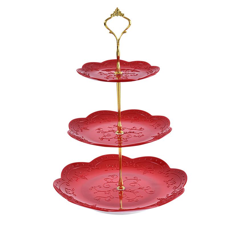European Style 3-Tier Rotatable Serving Plate