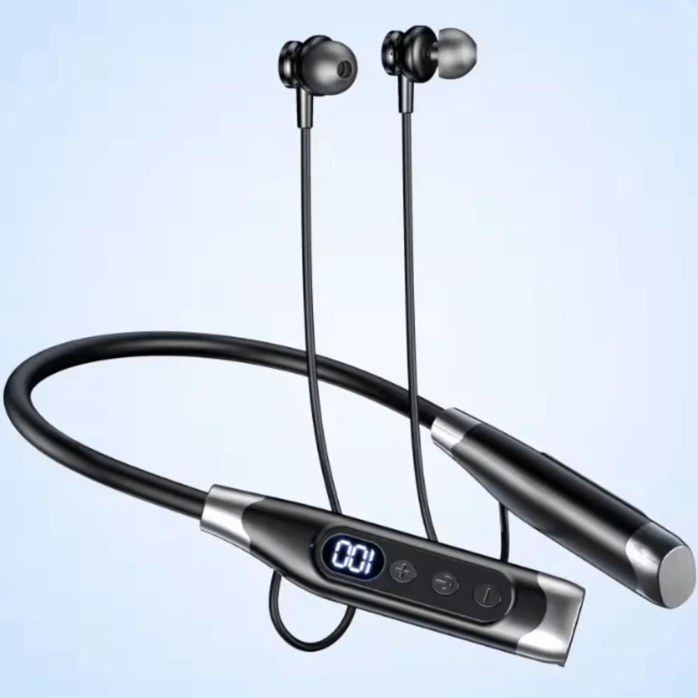 Neck-mounted Wireless Bluetooth Earphones Waterptoof Sports Headsets  Mobile Phone