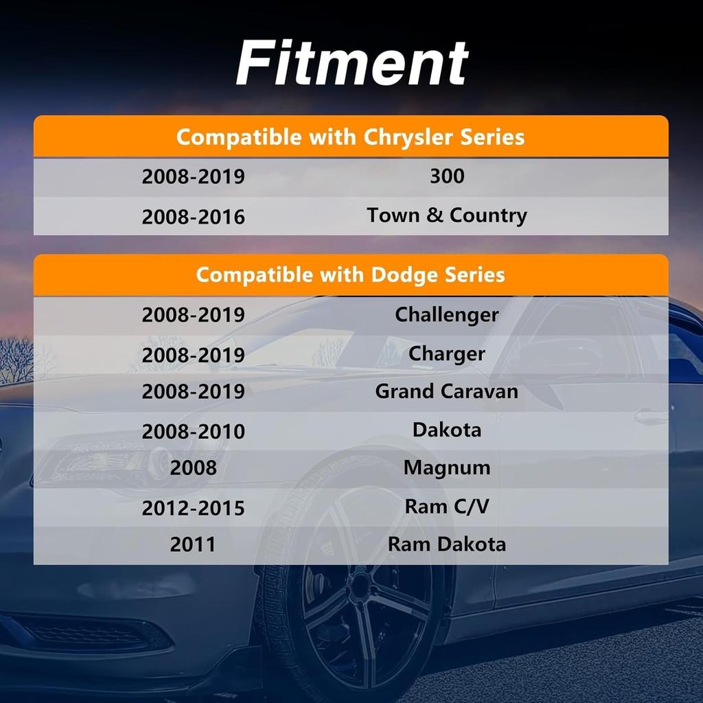 HVAC Blend Door Actuator Compatible With Chrysler 300 2008- Chrysler Town & Country 2008-2016 Dodge Charger/Grand Caravan/Challenger 2008- Replace#